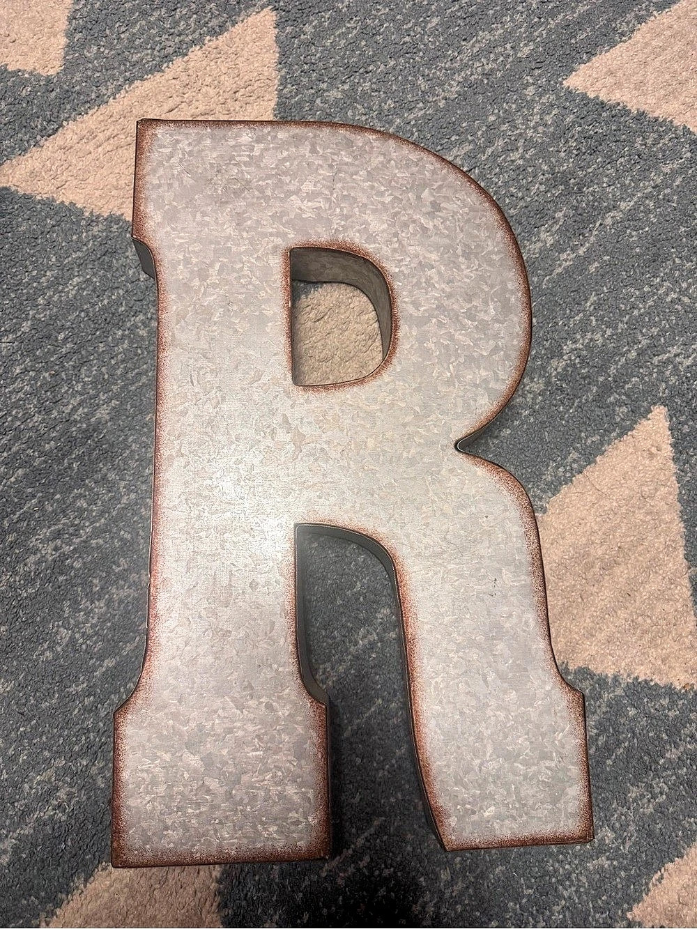 Hobby Lobby Galvanized Metal Letter R Wall Decor